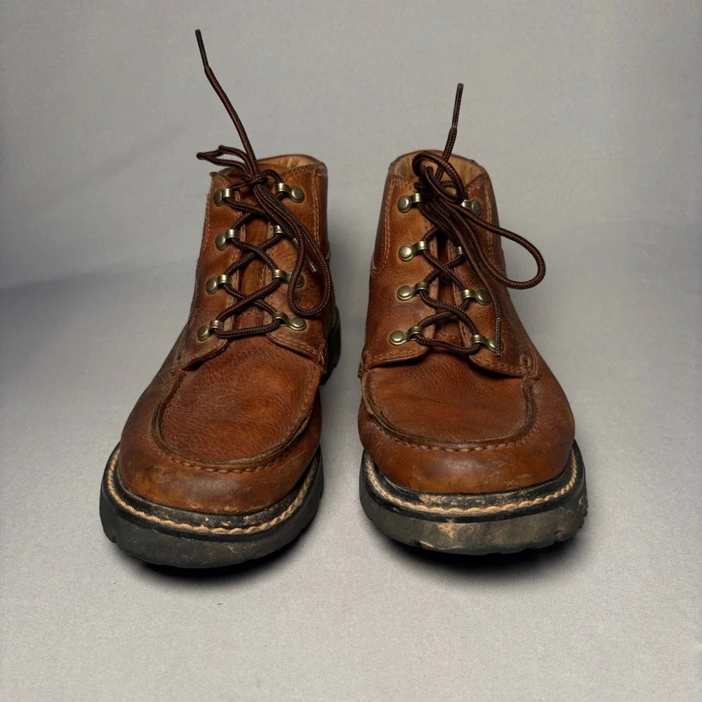 Ariat Mens Brown Leather Moc Toe Lace Up Ankle Boots Style 37720 Size 8.5 M